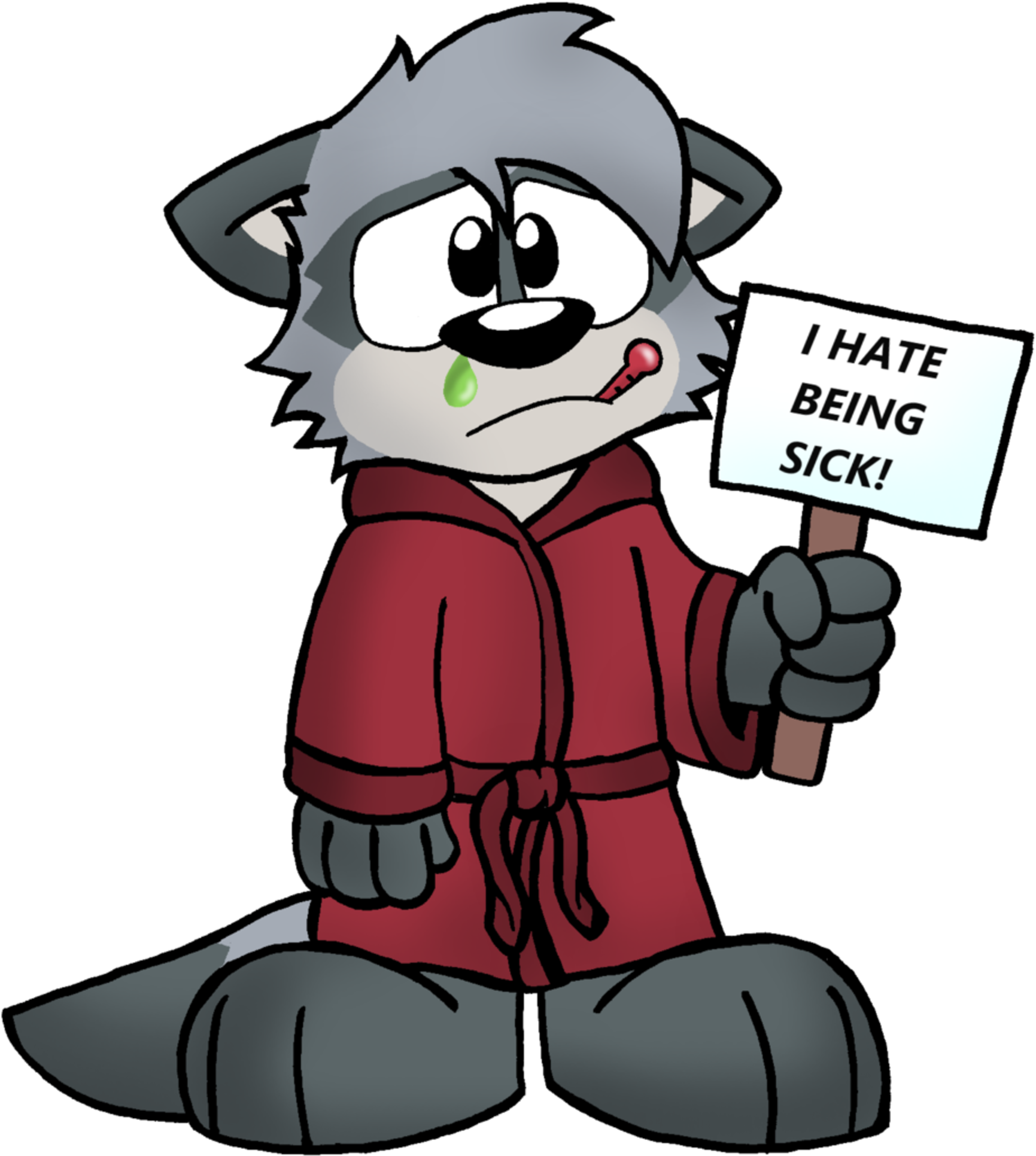 I Hate Being Sick By Cartcoon - Sick Cartoons (1918x2000)