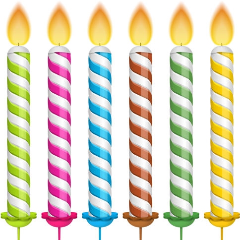 Birthday Candales - Png Birthday Candles Clipart (500x483)