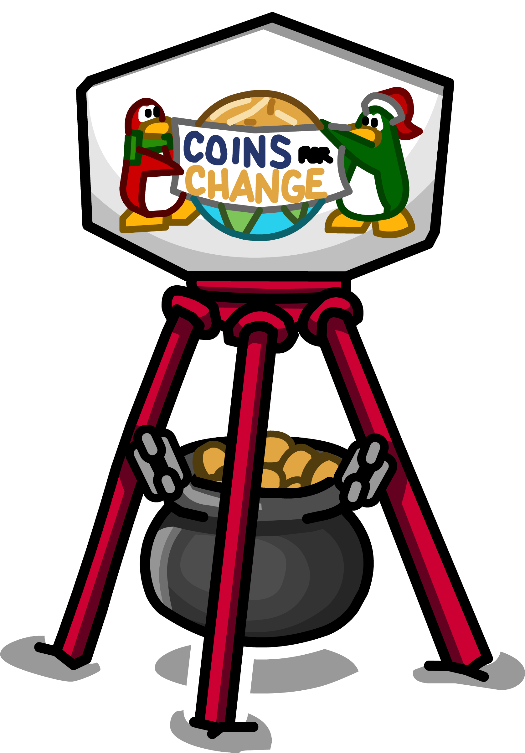 Coins For Change Donation Station Sprite 001 Hover - Club Penguin Coins For Change (1677x2404)