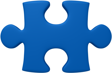 Blue Puzzle Piece - Wood Piece Of Puzzle (500x500)