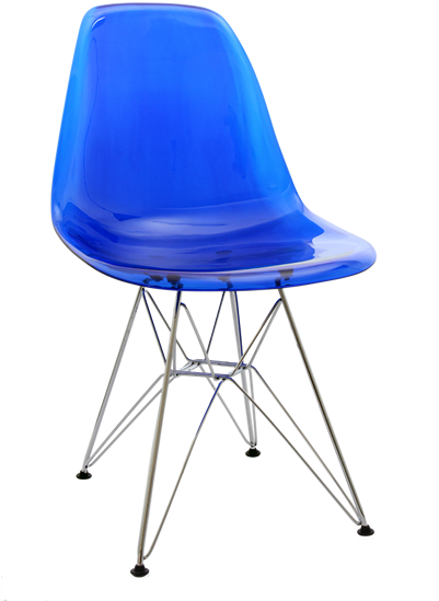 Cadeira Eames Acrílico Azul Base Metal - Cadeira Eiffel Azul Transparente (600x600)