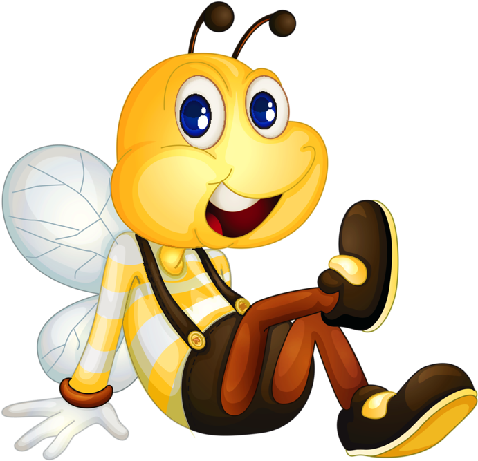 Bee Clipartbee Happyladybugsgarden - Png Format Pics Of Animated Bugs (762x800)
