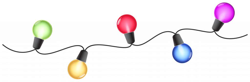 Christmas ~ Christmasts Clipart Loop Free Clip Art - Light Bulb Border Transparent (1024x336)