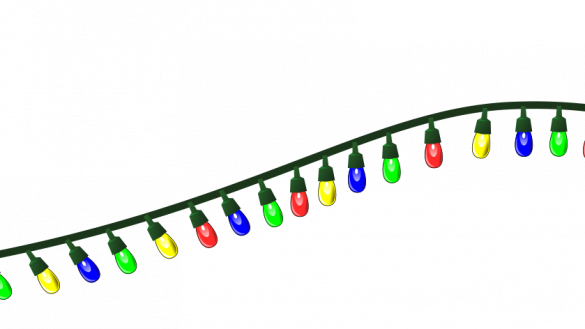 Luxury Ideas String Lights Christmas Tree Shop On Wall - Dây Đèn Trang Trí Png (585x329)