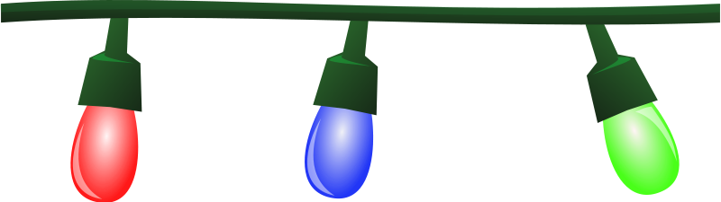 Christmas Lights Clip Art Image - Transparent Lights Blinking Animation (800x225)
