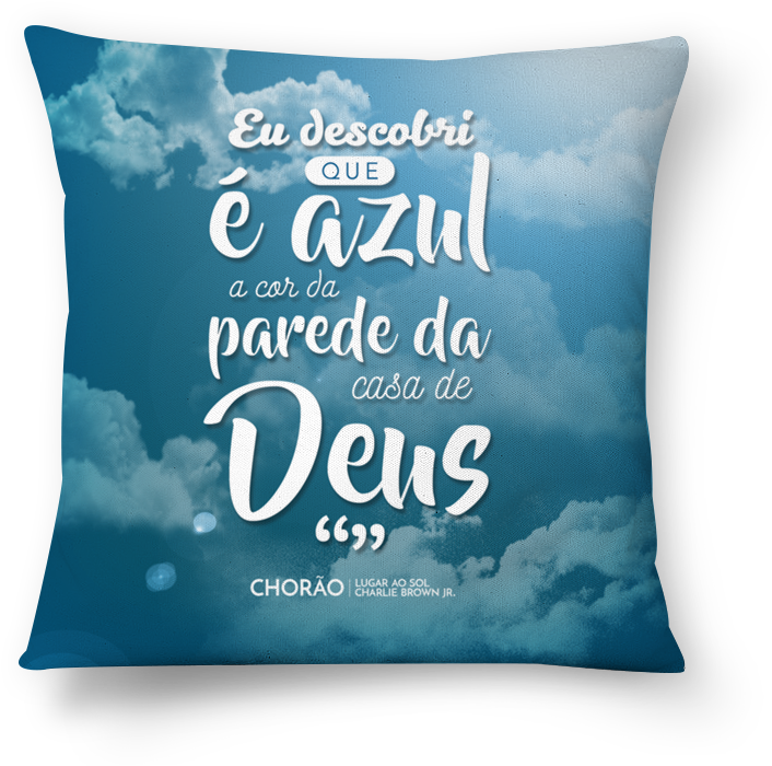 Almofada "é Azul A Cor Da Parede Da Casa De Deus" De - Cushion (800x800)