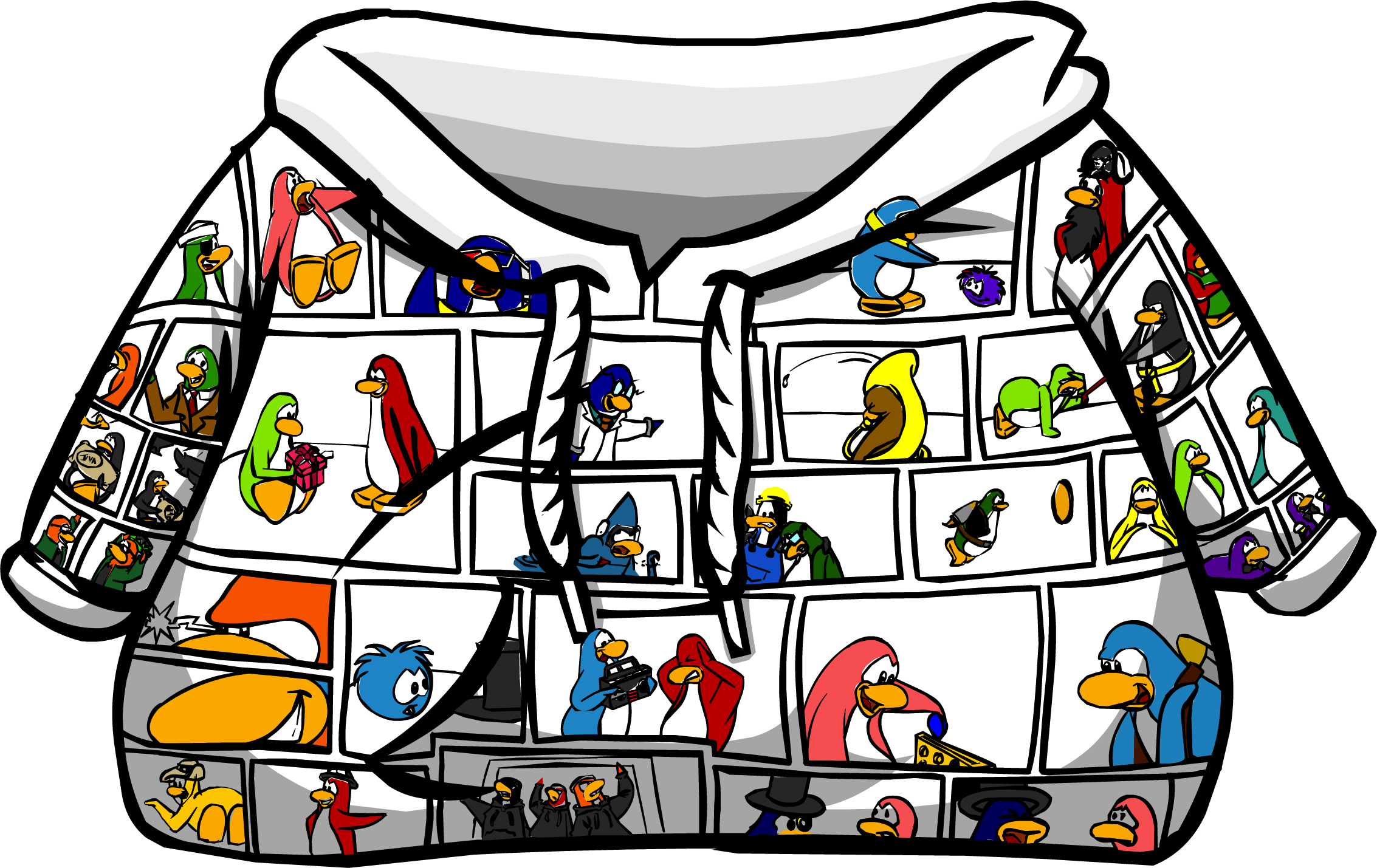 Waddle On Hoodie - Club Penguin Sweatshirt (2266x1429)