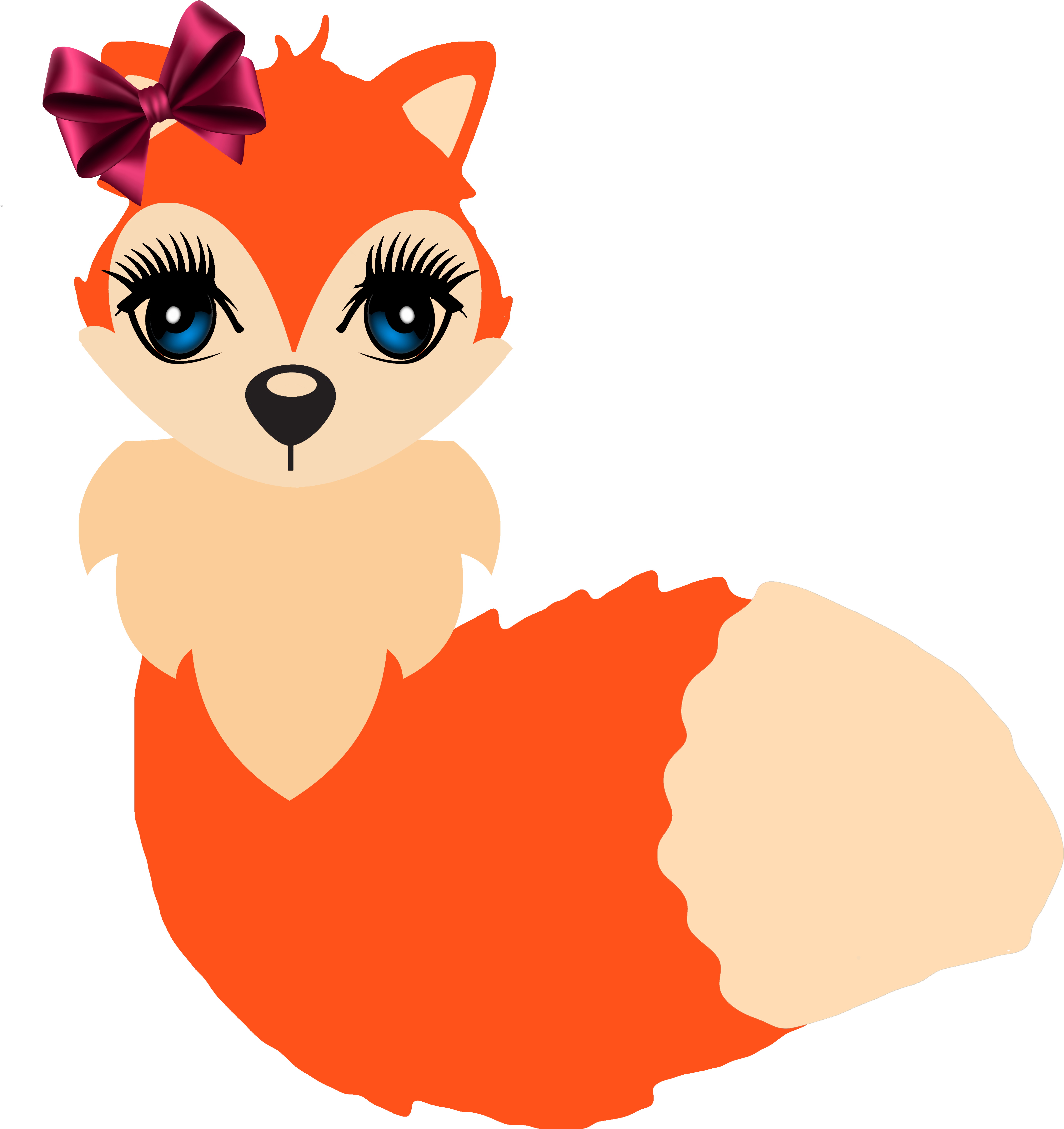 Cute Fox Clip Art - Cute Fox Clip Art (7087x8268)