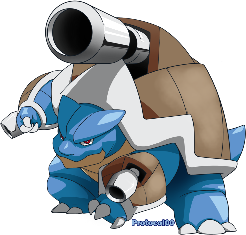 Mega Blastoise By Protocol00 - Mega Blastoise Render (1024x976)