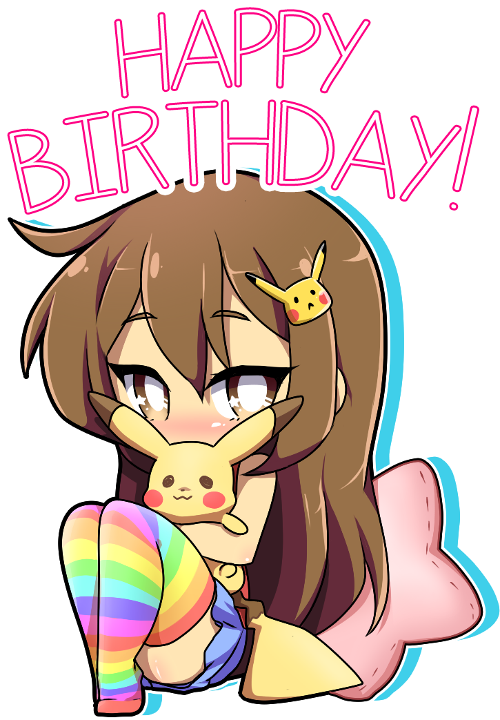 Happy Birthday Babydoll Dreachu Don't Forget To Support - Cartoon (1100x1100)
