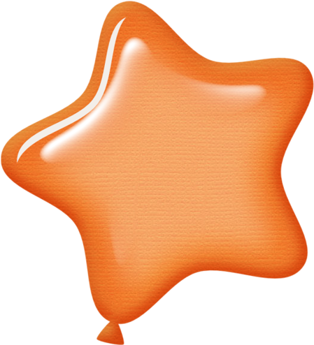 Aw Circus Balloon Star Orange - Chair (455x500)