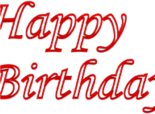 Happy Birthday Clipart Red - Clip Art (640x480)