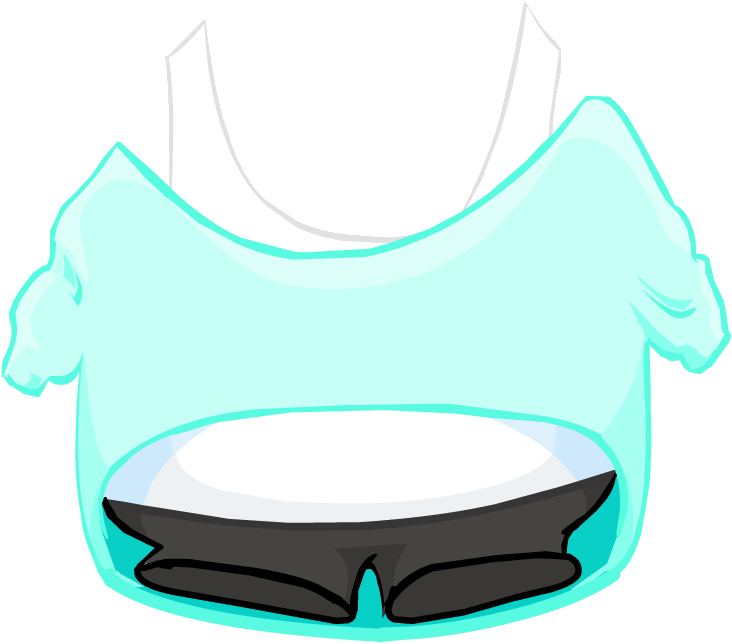 Baby Blue Shoulder Shirt - Blue Shirt Club Penguin (732x644)