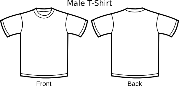 White T Shirt Outline - T Shirt Design Drawing (600x291)