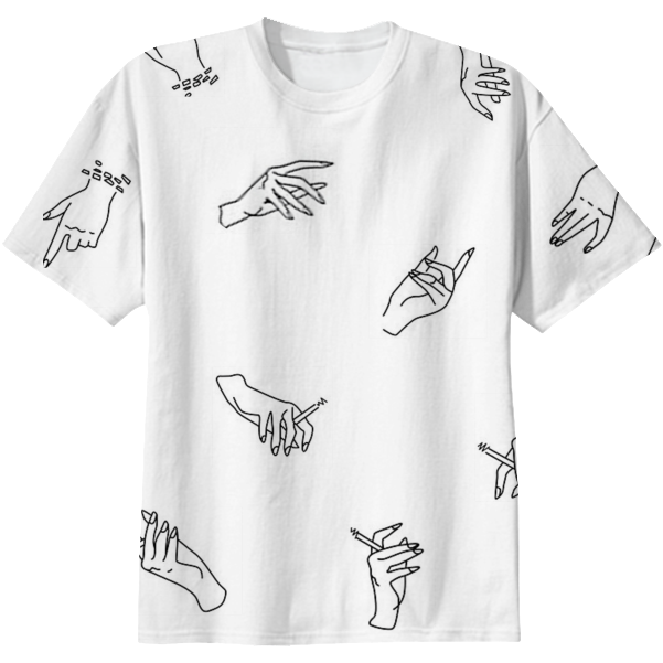 Harry Styles Inspired Hand Shirt $38 - Illustration (608x621)