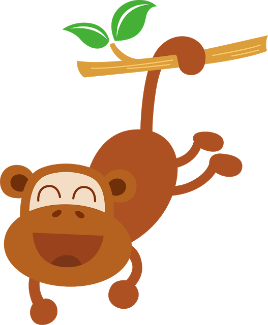 Animal Birthdayclip Artaugooglemonkeyssafari - Pinterest (527x640)