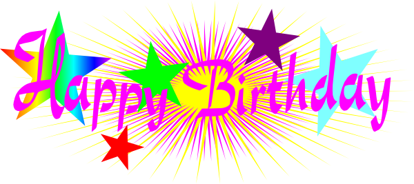 Happy Birthday Clip Art At Clker Happy Birthday Clipart - Happy Birthday Png Text (600x267)