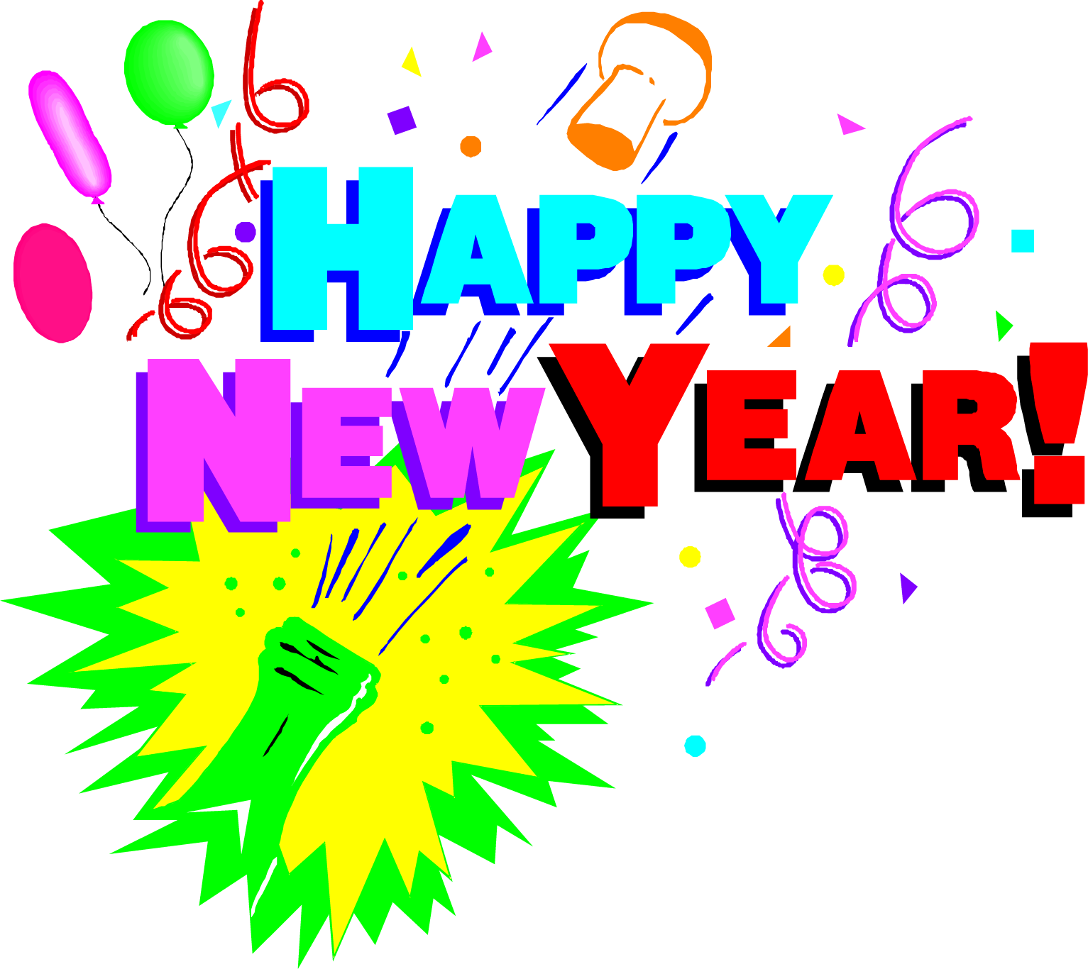 New Year's Eve Party Clip Art - New Year's Eve Party Clip Art (1533x1366)