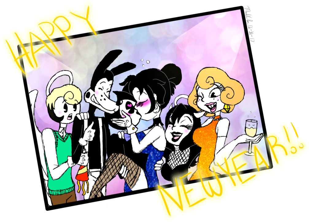 Happy New Year 2018 By Iridescentinkangel - Art (1024x725)