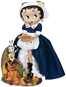 Thanksgiving Clipart - Betty Boop Thanksgiving (400x400)