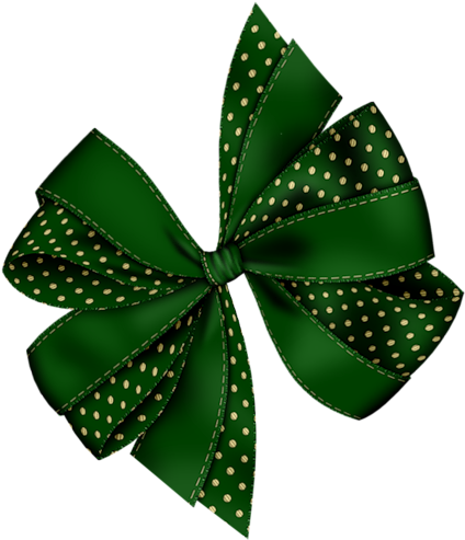 Christmas Clipart, Bow Bow, Happy New Year, Clip Art, - Lazos De Navidad Verde (448x500)