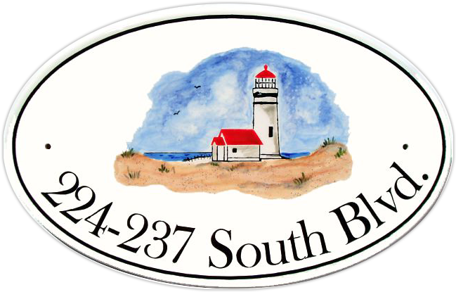 Home Address Plaque With Lighthouse - Commemorative Plaque (675x432)