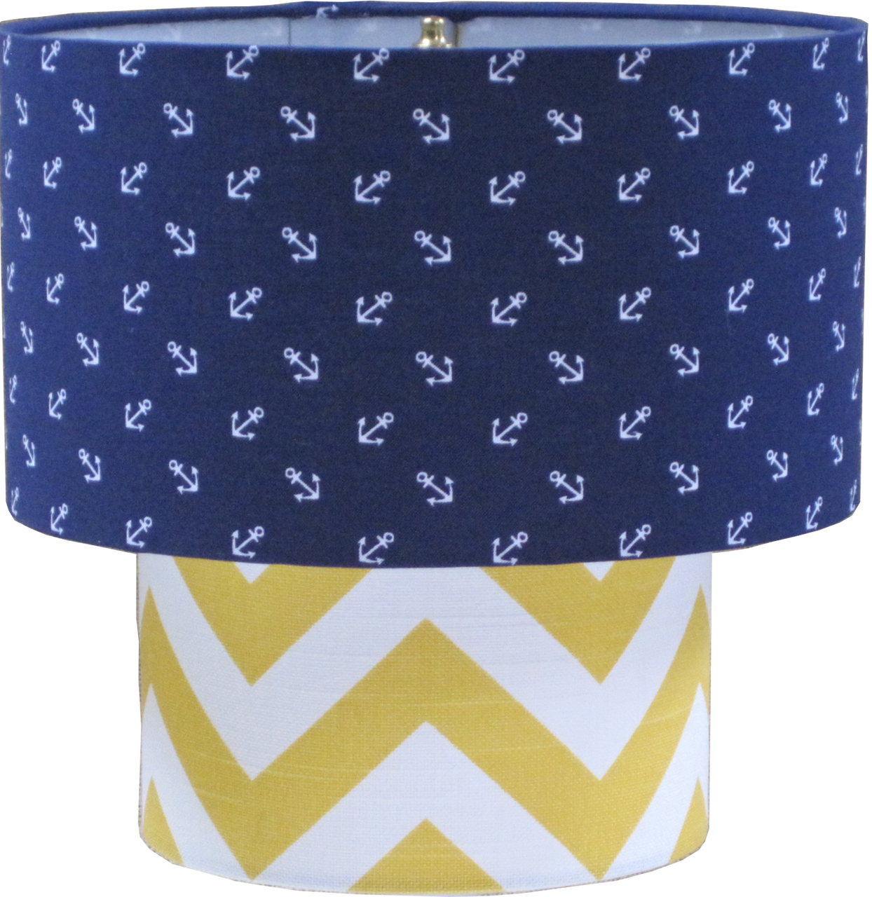 Lampshapescom Nautical Lamp Shade Two Tier Scattered - Rot-und Marine-blau-seeanker-muster Babydecke (1244x1280)