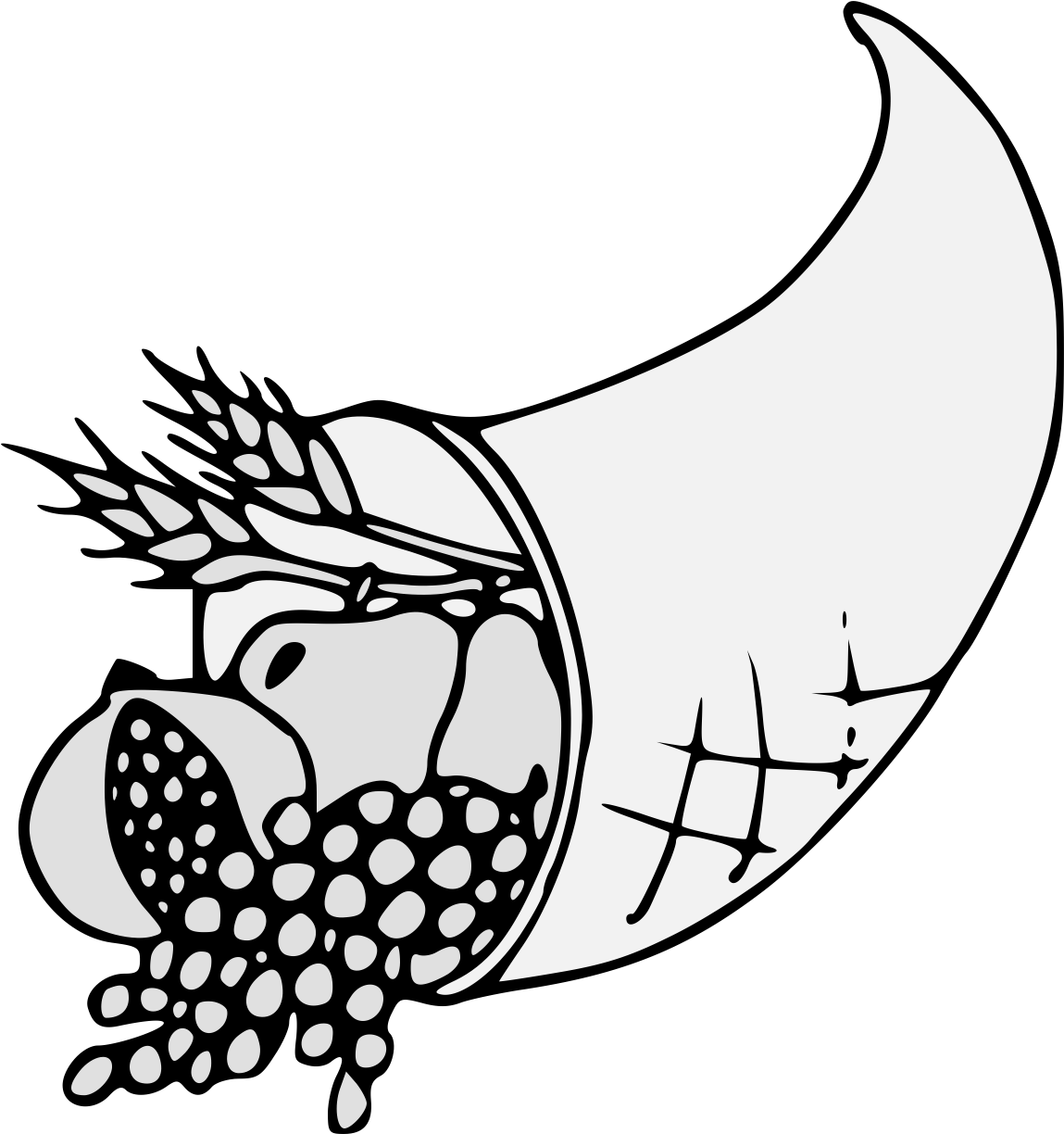 Cornucopia Effluent - Line Art (1162x1237)