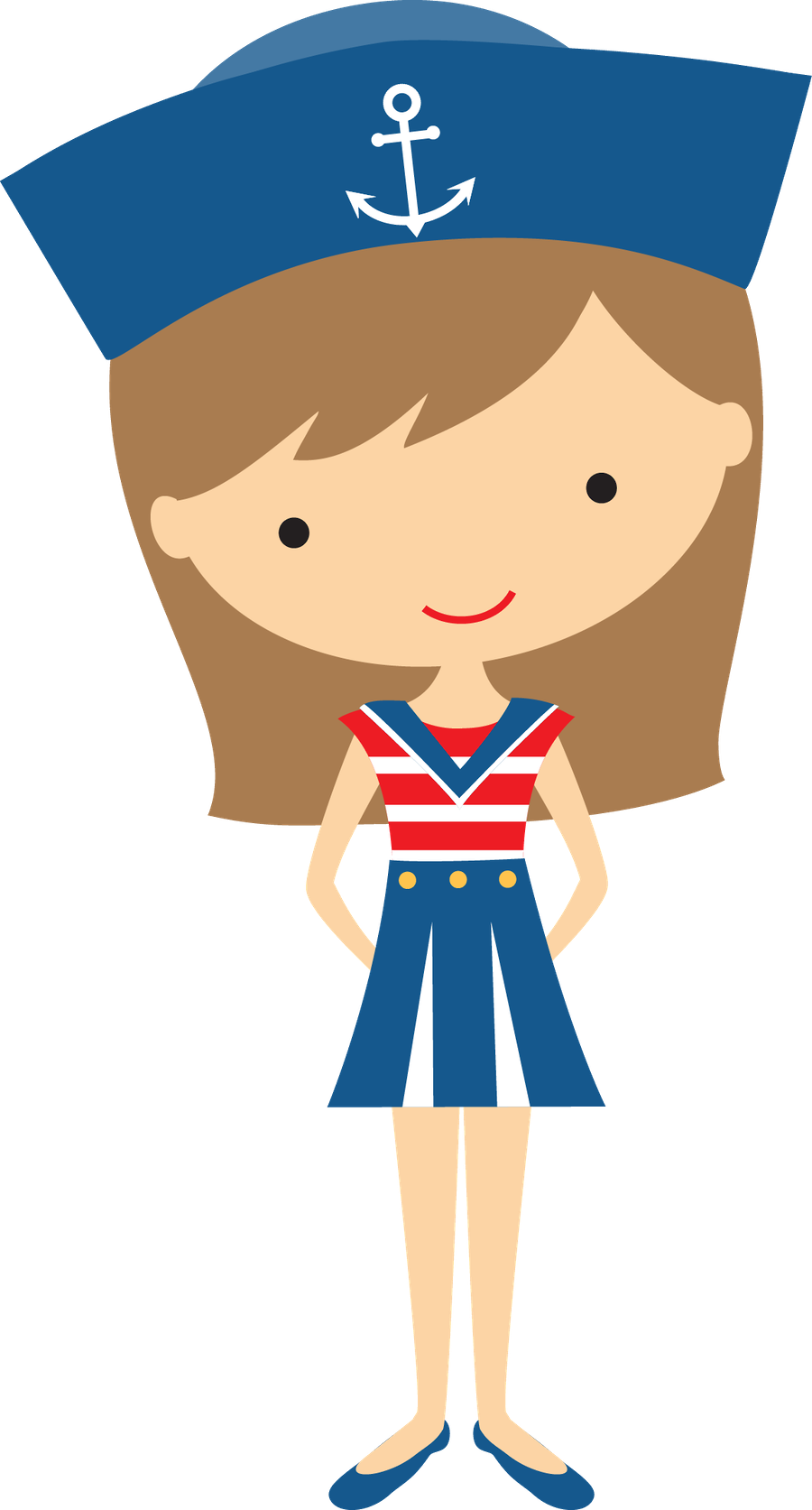Nautical Partysweet Girlsimages - Girl Sailor Clipart (900x1673)