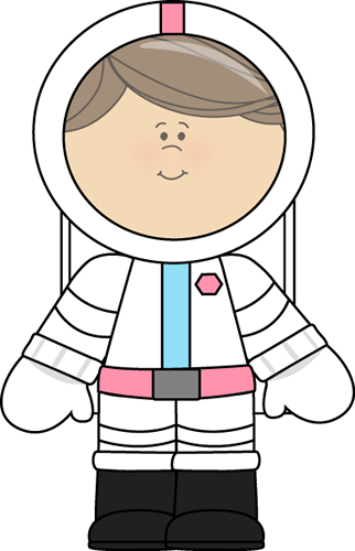 Little Girl Clipart Astronaut - Kid Astronaut Clipart (322x500)
