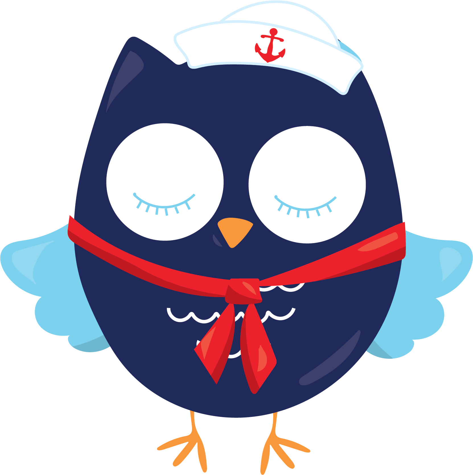 Http - Nautical Owl Clipart (1800x1800)