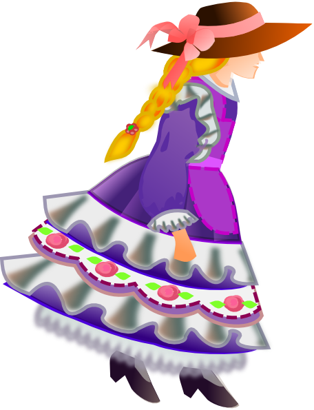 Flower Girl Clip Art Free Vector - La Sombra De Las Muchachas En Flor [book] (456x595)