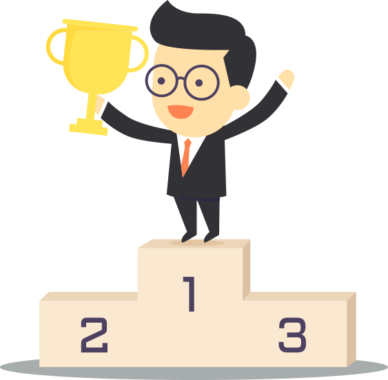 Trophy Podium Royalty-free Clip Art - Cartoon Podium Png (563x552)