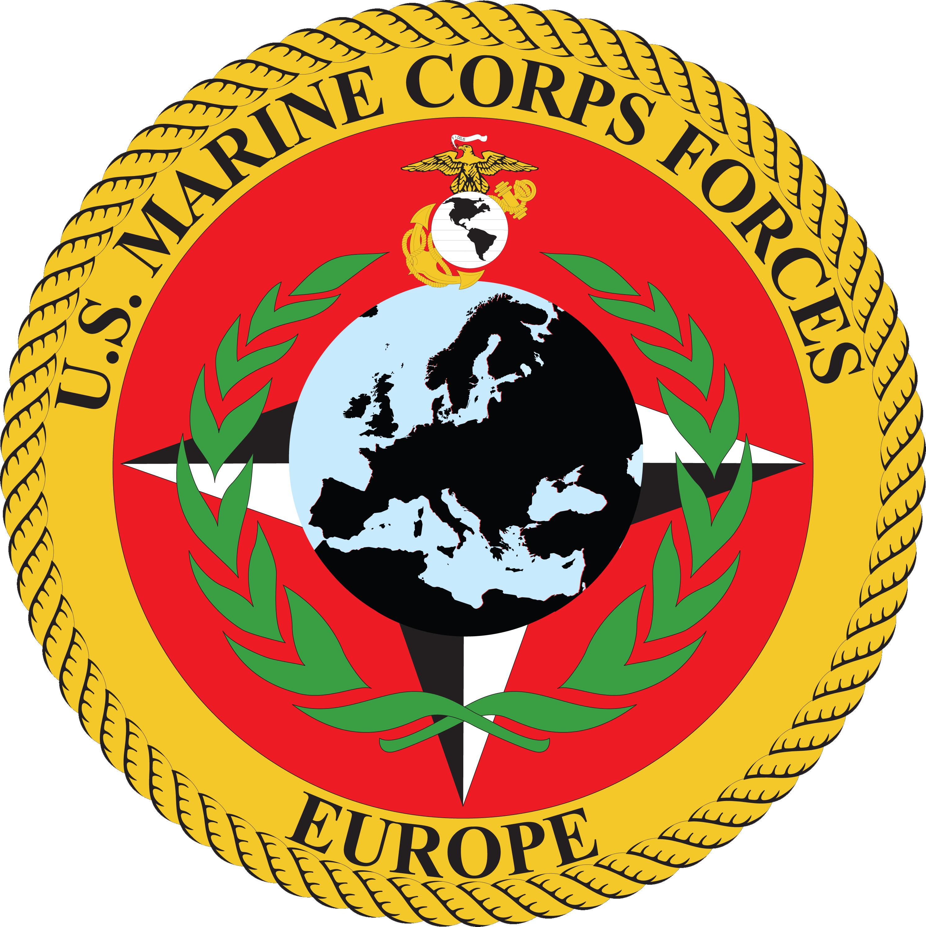 Seal Of United States Marine Corps Forces, Europe - Federation Of Young European Greens (2986x2987)