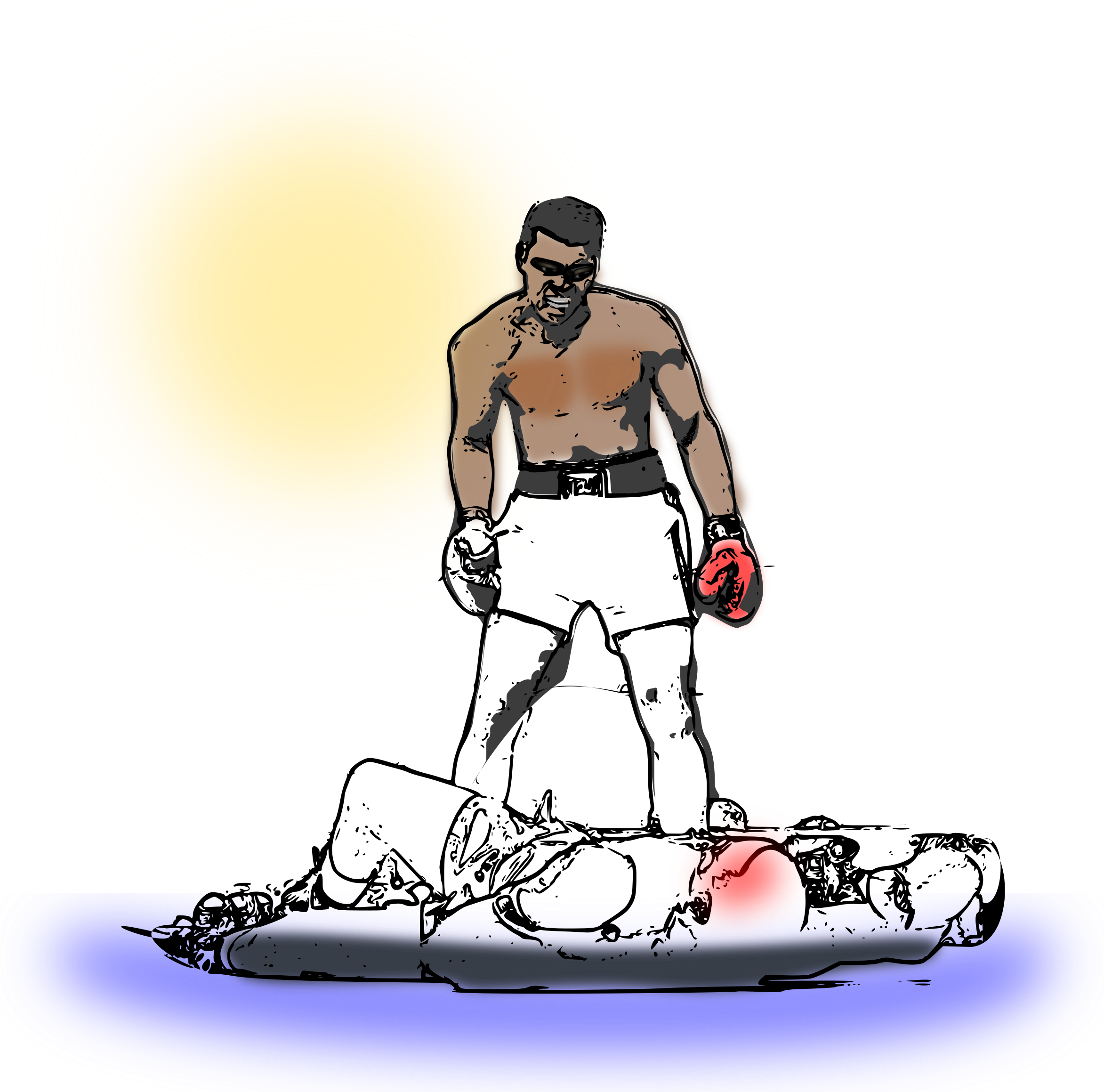 Boxer, Man, Knockout, Ko, Boxing, Winner, Looser - Knockout Png (2400x2374)