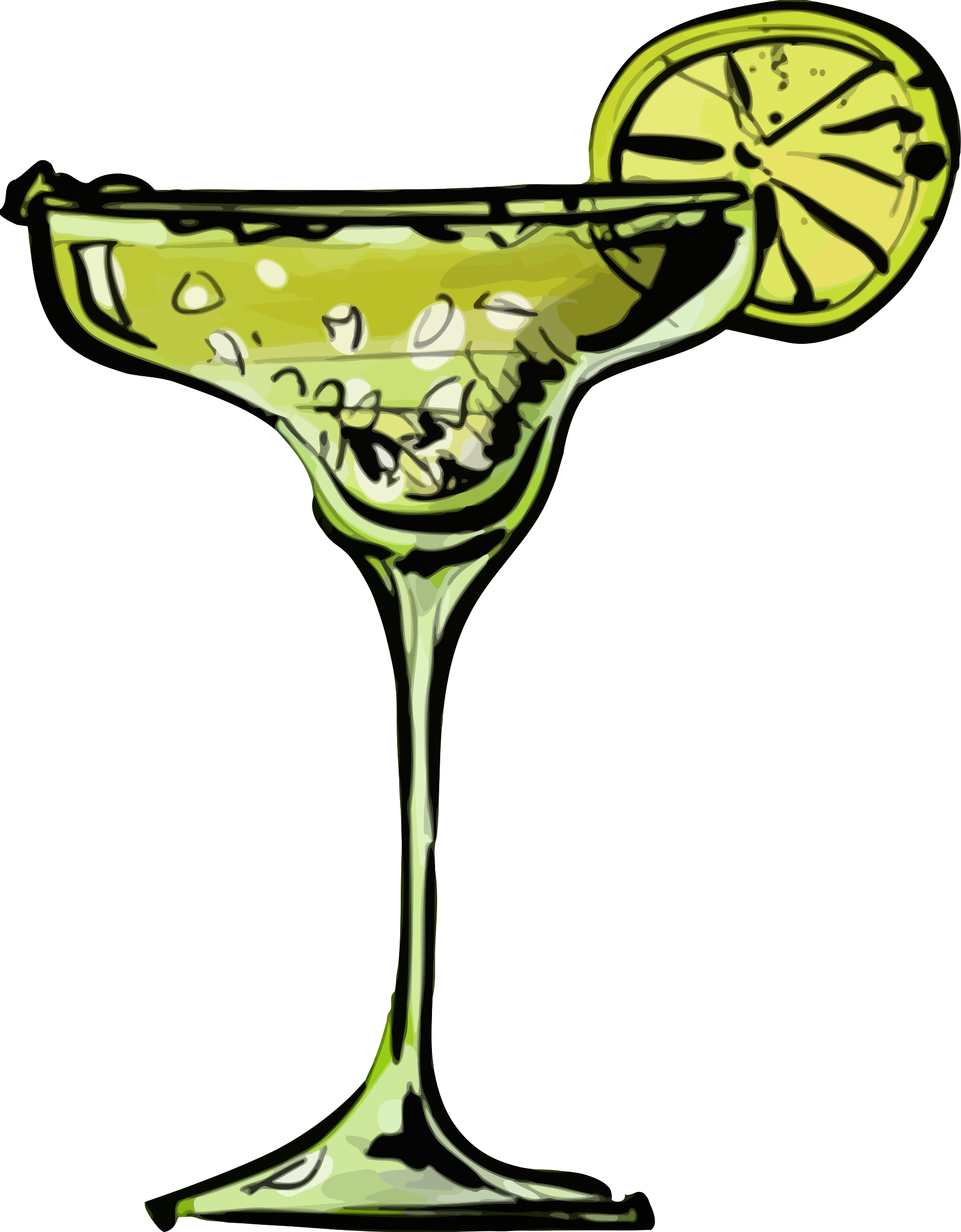 Big Image - Margarita Glass Clip Art (1873x2400)