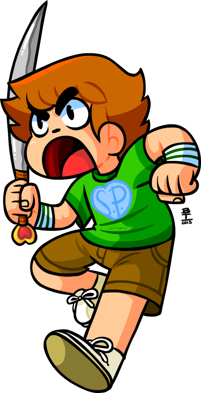 Scott Pilgrim By Wazzaldorp - Scott Pilgrim Png (639x1251)