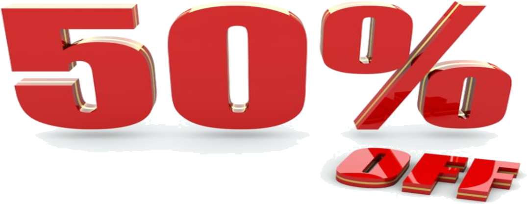50 Percent Off Png - Plastic (1100x433)
