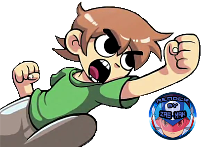 Scott Pilgrim Render By Zas-man - Scott Pilgrim Vs The World Render (411x298)