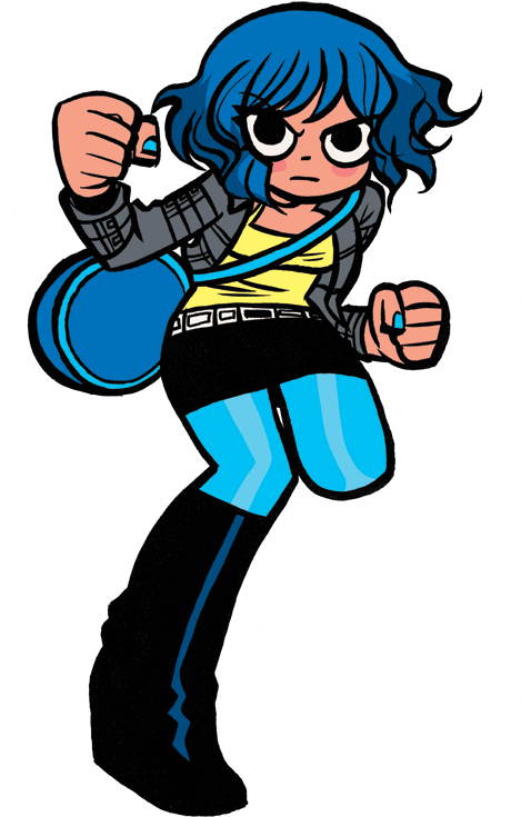 Combat Dynamics, Noting How Her Left Leg Can Be Positioned - Scott Pilgrim Game Ramona (483x778)