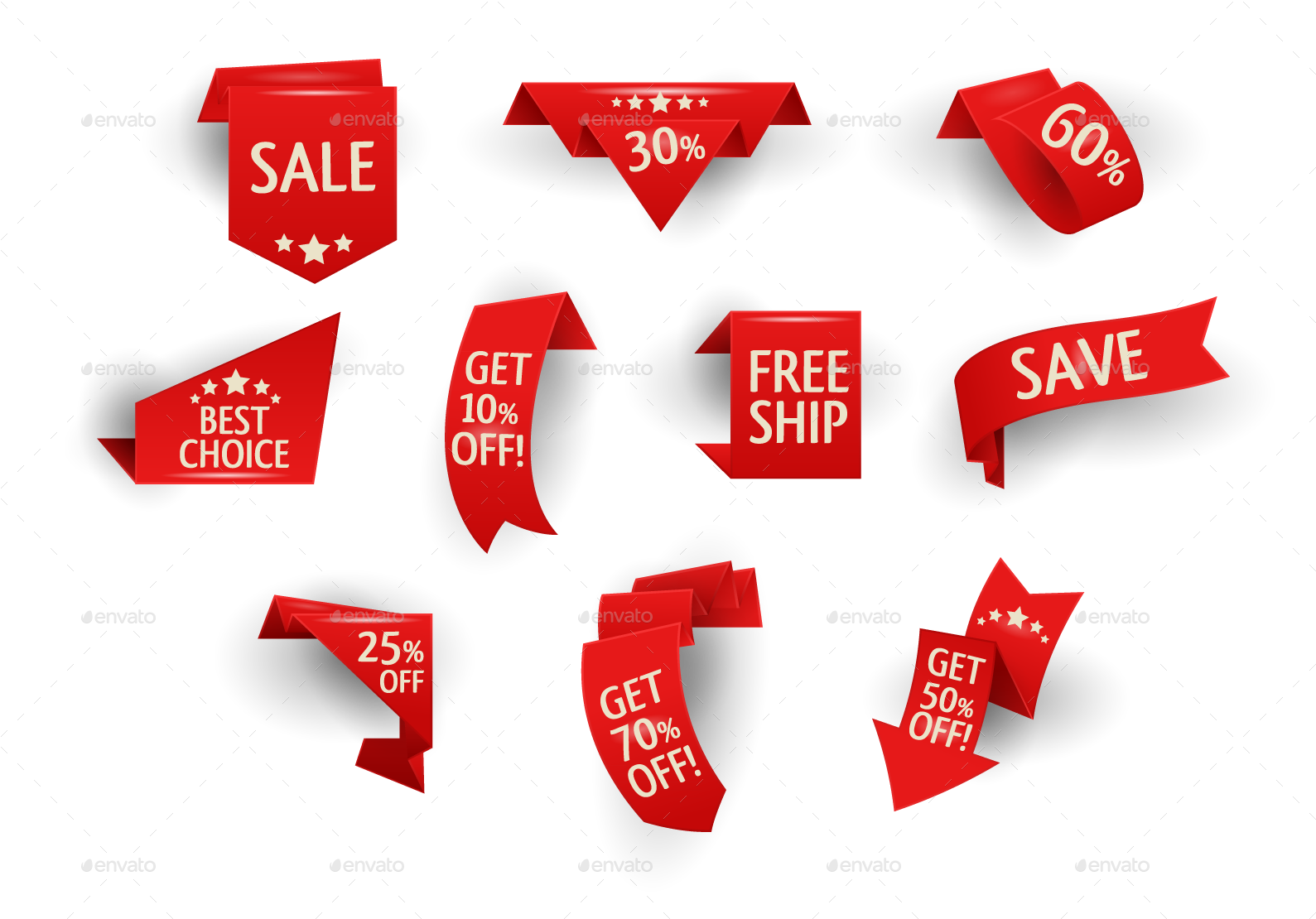 Bright Sale And Discount Web Ribbons By Izabell Graphicriver - Headphones (1600x1126)