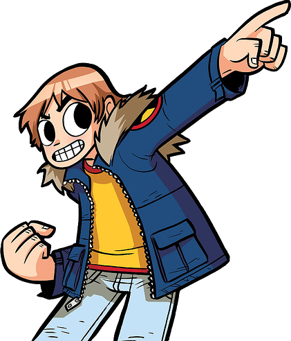 Scott-pilgrimnewrender - Scott Pilgrim Comic Png (421x492)