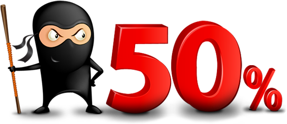 50% Off All - Template Monster (602x278)