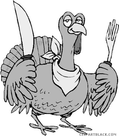 Thanksgiving Turkey Animal Free Black White Clipart - Don T Be A Turkey (400x464)