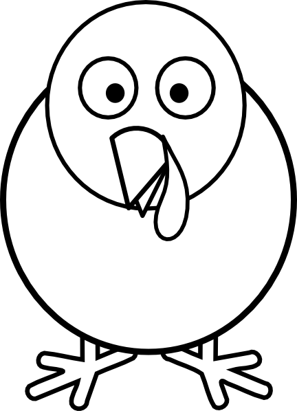 Round Turkey Clip Art Free - Turkey Body Coloring Page (432x598)