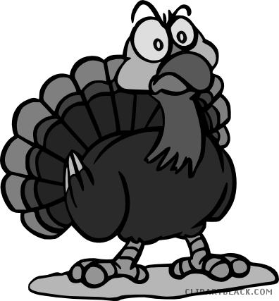 Thanksgiving Turkey Animal Free Black White Clipart - Coloring Pages For Kids (396x427)