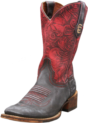 Dan Post Vintage Graphite And Red Floral Women's Boots - Cowboy Boot (330x450)