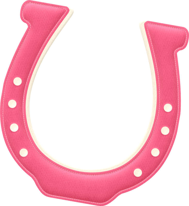 Dark Pink Horse Show - Pink Horseshoe Clipart (733x800)
