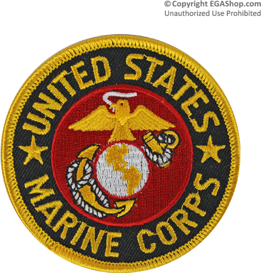 Iron On United States Marine Corps Patch With Light - United States Marine Corps Patch (600x600)