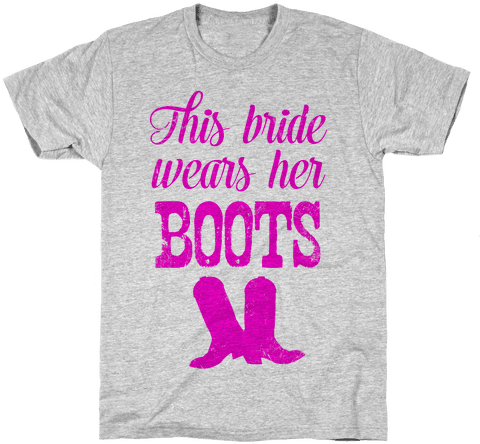 This Bride Wears Her Boots Mens T-shirt - Chemistry Puns T Shirt (484x484)